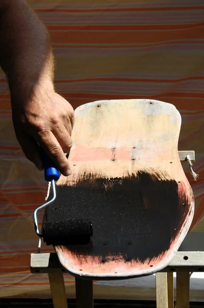 Restore an Old Vintage Skateboard — Stock Photo, Image