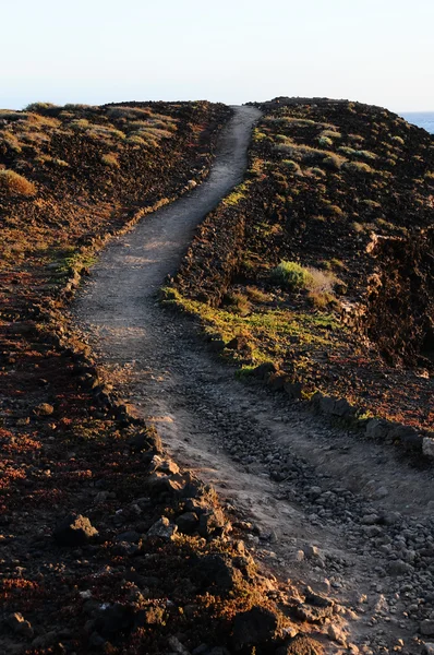 Caminho no Deserto Vulcânico — Fotografia de Stock