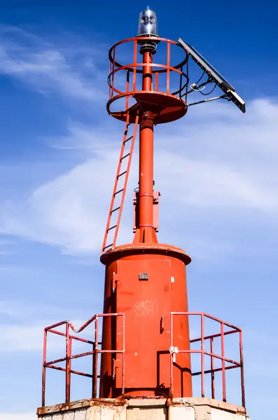 O farol de aço vermelho — Fotografia de Stock