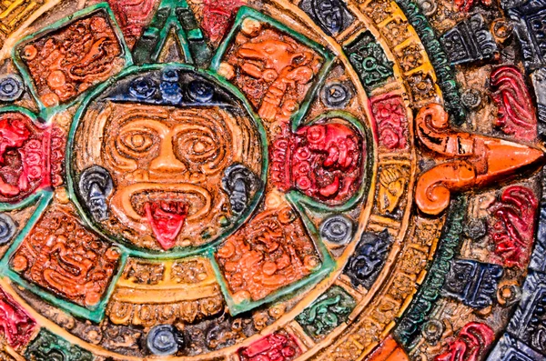 Calendário típico de Clay Maya colorido — Fotografia de Stock