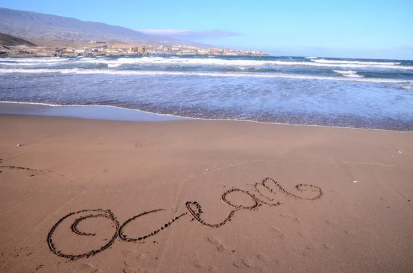 Word Written on the Sand — Stock Photo, Image