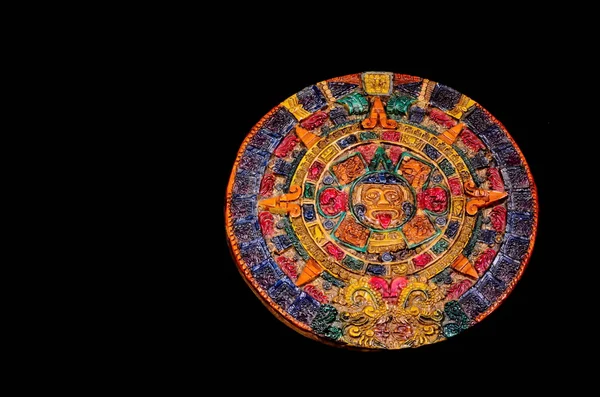 Calendário típico de Clay Maya colorido — Fotografia de Stock