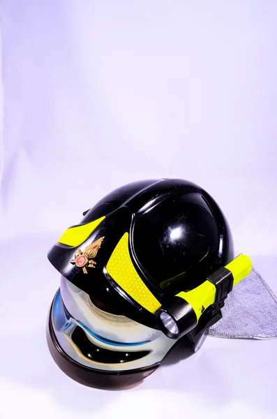 Casco de bombero italiano negro —  Fotos de Stock