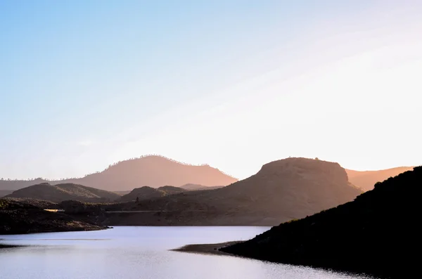 Dark Water Lake na Gran Canaria — Stock fotografie