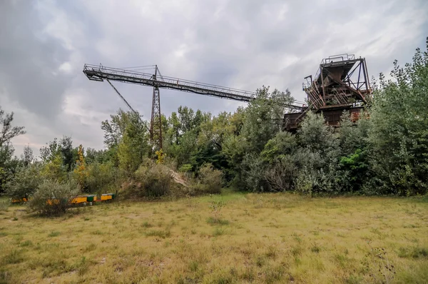 Industrielt grus murværk - Stock-foto