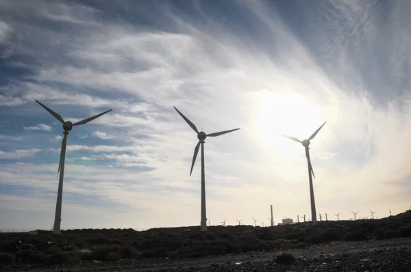 Turbina eólica do gerador de energia — Fotografia de Stock