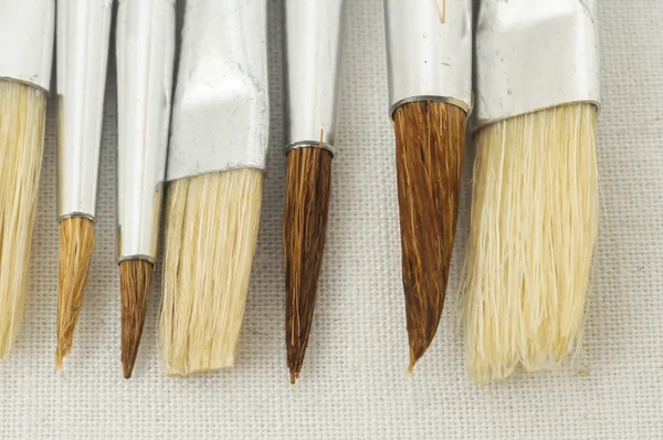 New Wooden Different Paintbrush Texture — Stock Photo, Image