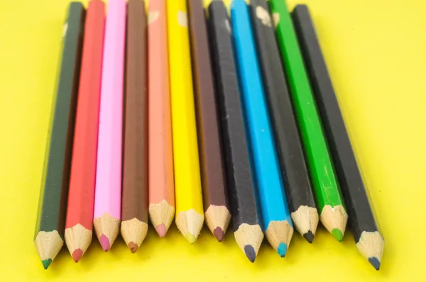 Nouveaux crayons de couleur texturés — Photo