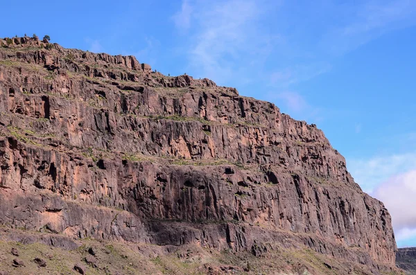 Formación Basáltica de Roca Volcánica en Gran Canaria —  Fotos de Stock