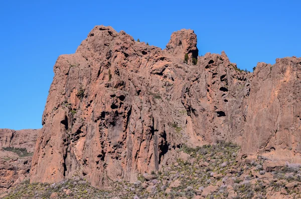 Formación Basáltica de Roca Volcánica en Gran Canaria —  Fotos de Stock