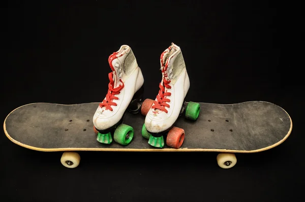 Old Used Wooden Skateboard — Stock Photo, Image