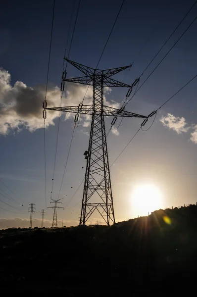 Pylon energii elektrycznej — Zdjęcie stockowe