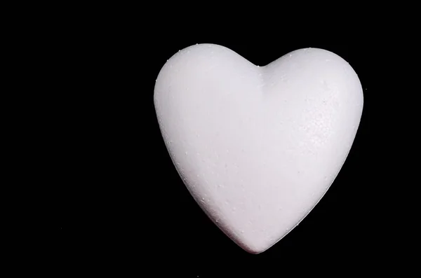Coeur en polystyrène blanc — Photo