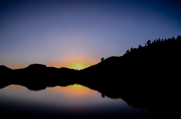 Dark Water Lake na Gran Canaria — Stock fotografie