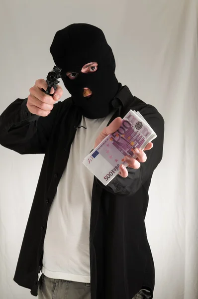 Man med en pistol pistol — Stockfoto