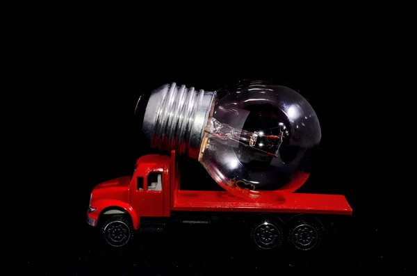 Röd Truck lampa — Stockfoto