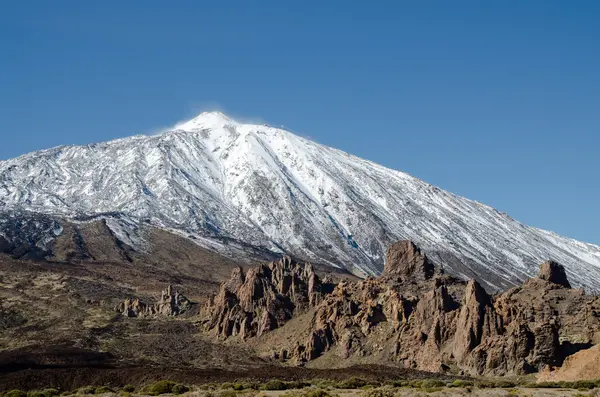 Krajobraz pustynny w Parku Narodowym Volcan Teide — Zdjęcie stockowe