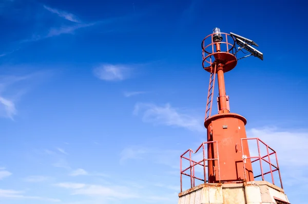 O farol de aço vermelho — Fotografia de Stock