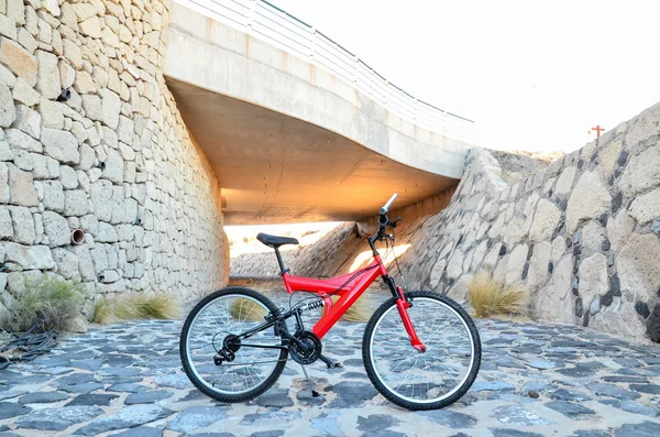 Bicicleta de montanha de suspensão completa — Fotografia de Stock