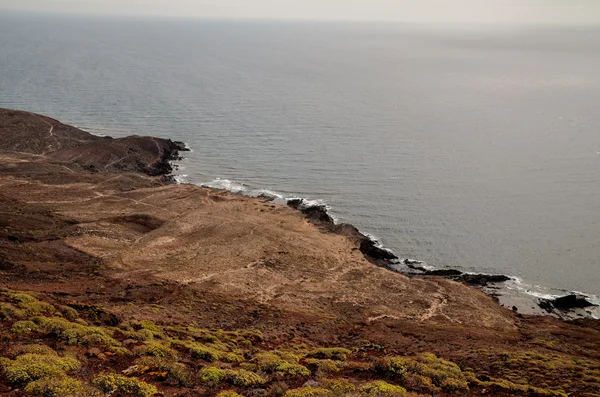 Playa de la costa seca de lava — Foto de Stock