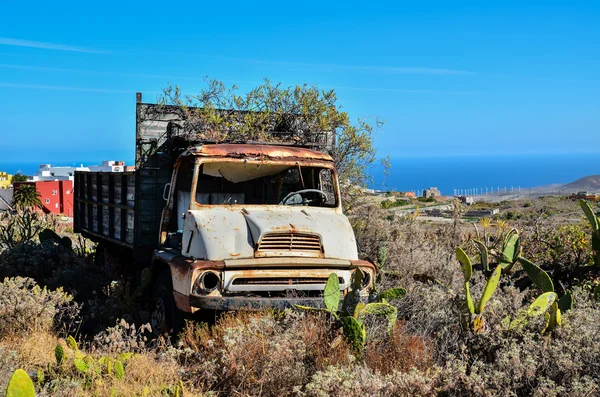Ржавый заброшенный грузовик — стоковое фото