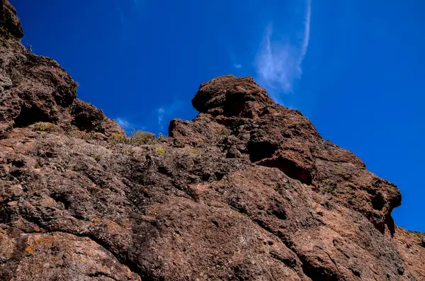 Formación Basáltica de Roca Volcánica en Gran Canaria —  Fotos de Stock