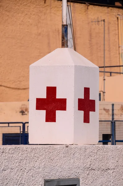 Vöröskereszt orvosi jele — Stock Fotó
