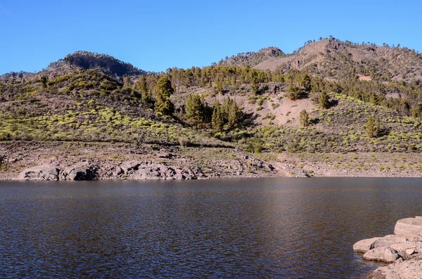 Lago di acqua scura a Gran Canaria — Foto Stock