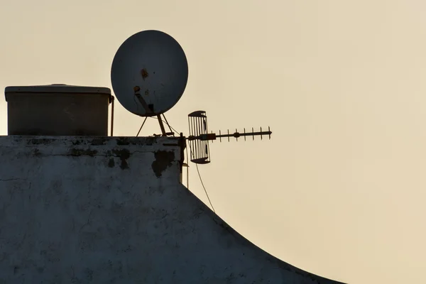 Some Silhouetted Antennas — Stock Photo, Image