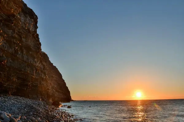 Tramonto tropicale sull'oceano — Foto Stock