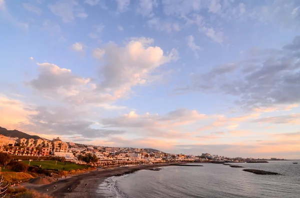 Pohled na Playa de Fanabe Adeje Tenerife — Stock fotografie