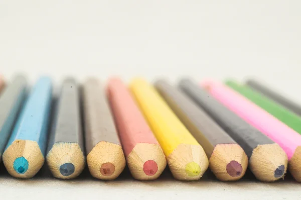 Nye fargede blyanter teksturert – stockfoto