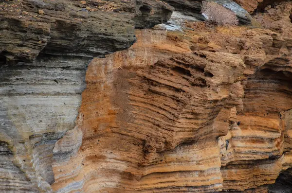 Vulkanická skalní čedičová formace na Gran Canaria — Stock fotografie