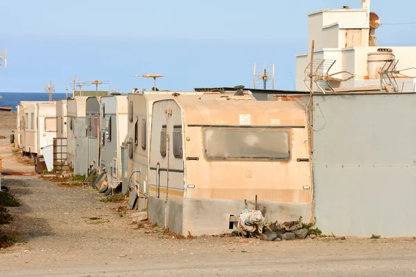 Parque de caravanas en el desierto —  Fotos de Stock