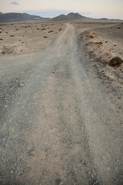 郊野沙漠及沙泥道 — 图库照片