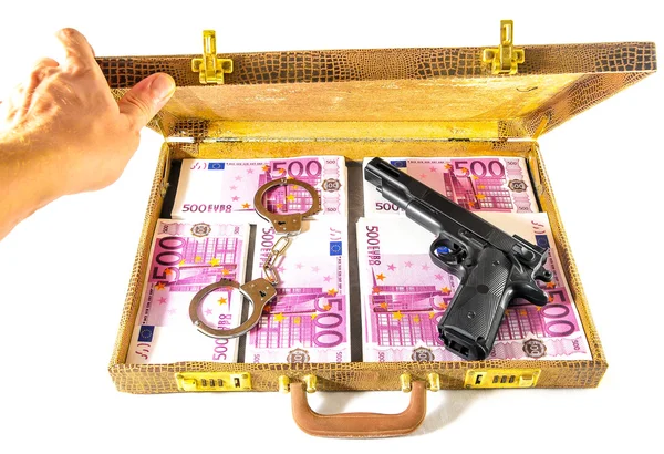 Suitcase Full of Banknotes — Stock Photo, Image