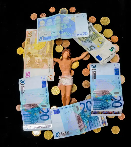 Christus en geld — Stockfoto