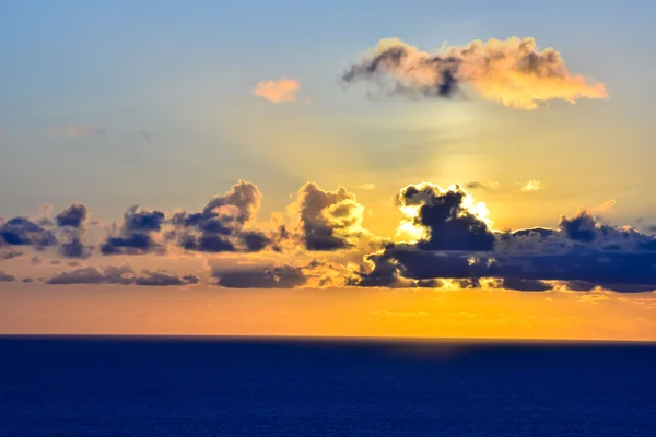 Tramonto tropicale marino — Foto Stock