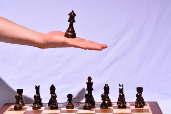Pieza de ajedrez de madera — Foto de Stock
