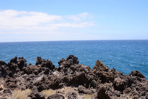 Dry Lava Coast Beach — Stock Photo, Image