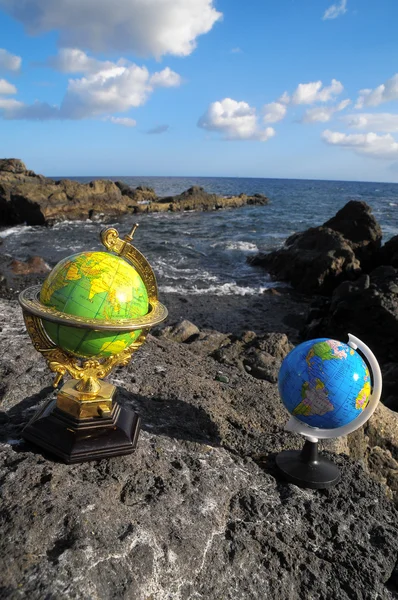 Globes Vintage Planète Terre — Photo