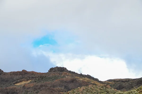Bewolkte dag in nationaal park el teide — Stockfoto