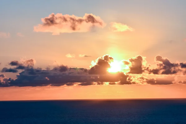 Tramonto tropicale marino — Foto Stock