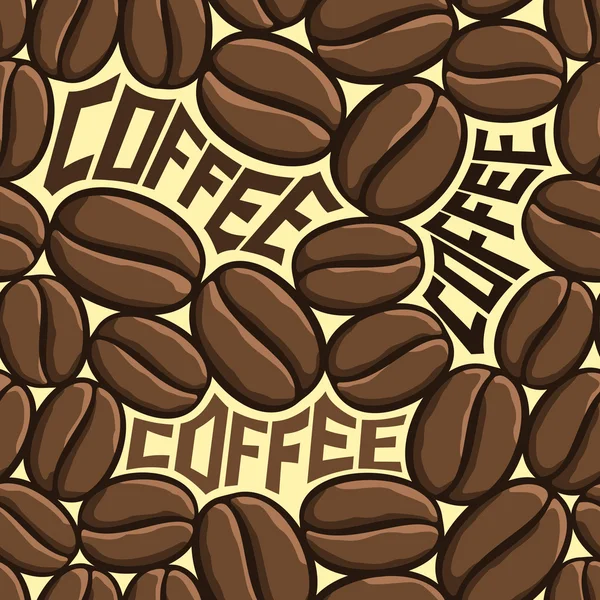 Antecedentes vetor ilustração sobre o tema de torrados grãos de café marrom para papel de parede —  Vetores de Stock