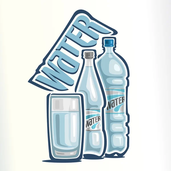 Vektorillustration zum Thema des Logos für Trinkwasser — Stockvektor