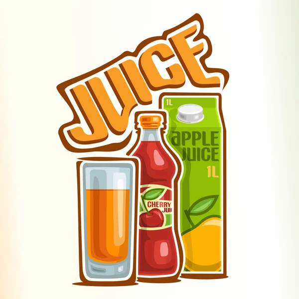 Illustration vectorielle sur le thème du logo du jus — Image vectorielle