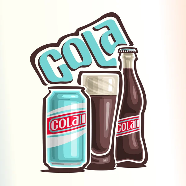 Vektorové ilustrace na téma loga Cola — Stockový vektor