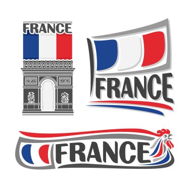 Fransa için logo vektör çizim