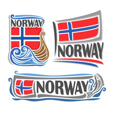 Vector illustration of the logo for Norway clipart
