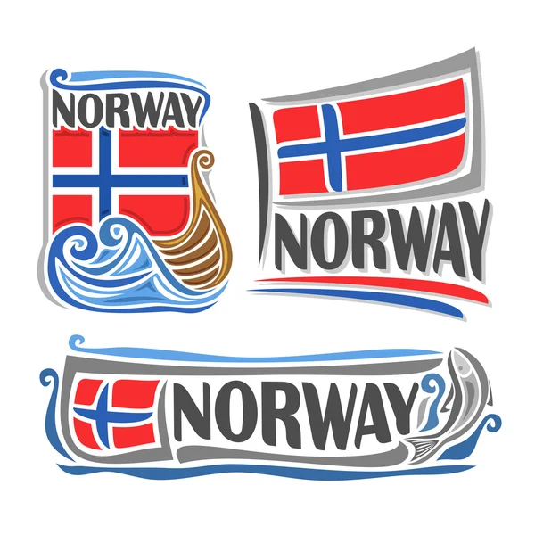 Vektorillustration des Logos für Norwegen — Stockvektor